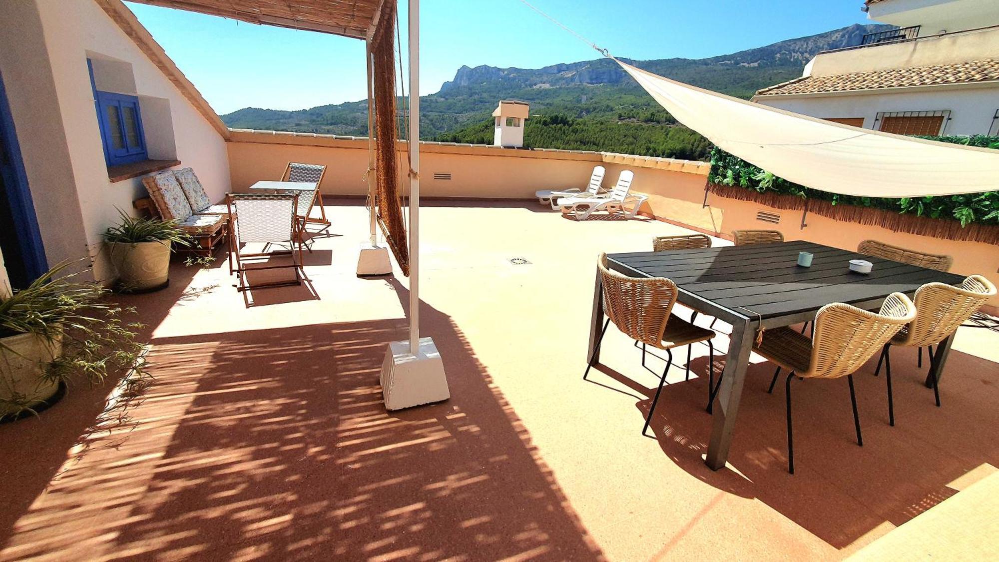 Atico Guadalest Rooftop Apartment With 360º Views And Art Exteriör bild
